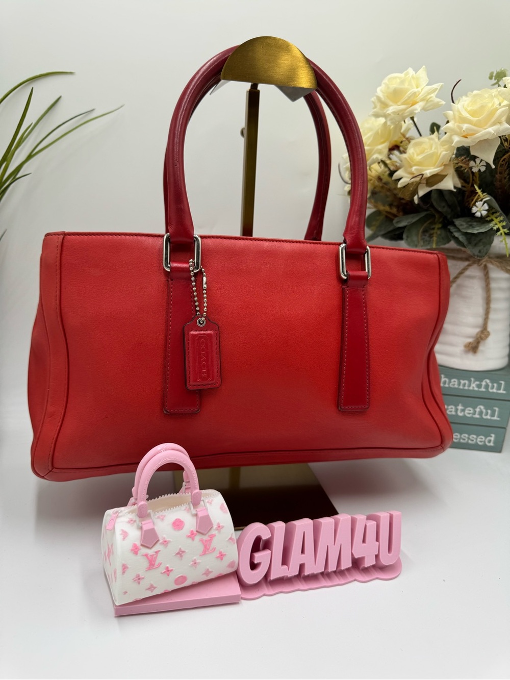 Coach Vintage Bonnie's Legacy Satchel Tote Bag Red Leather Costa Rica